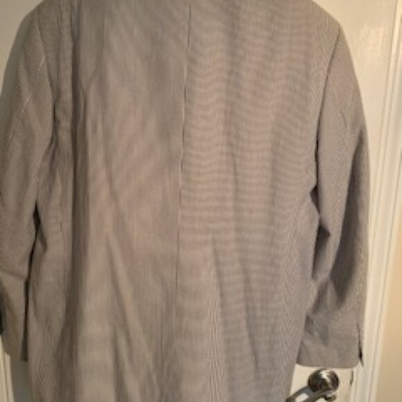 Mens Blu/Wht Seersucker Jacket - Picture 5 of 9